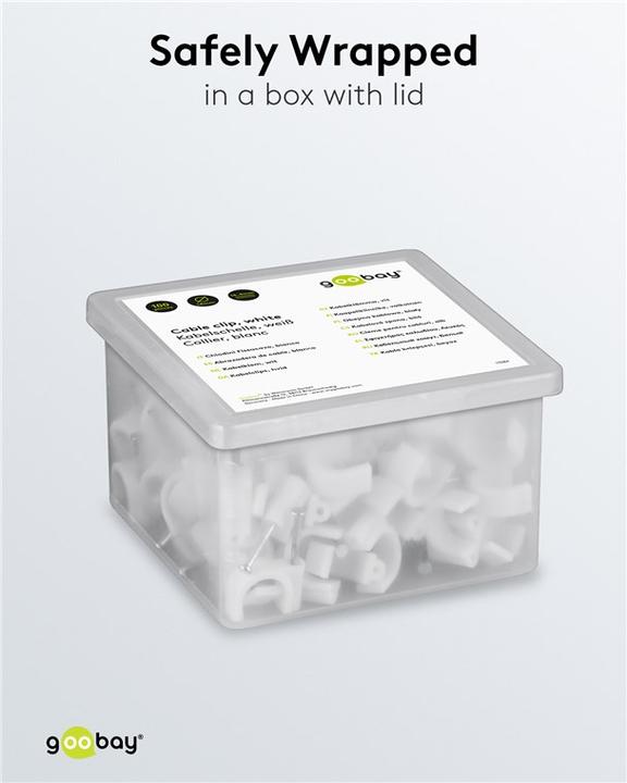 Actual product image Goobay Cable clamp, white max. cable diameter : 14.0 mm