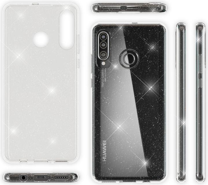 Immagine prodotto Nalia Copertura in silicone trasparente con glitter (Huawei P30 Lite)