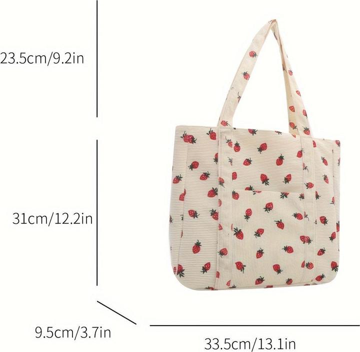 Actual product image Only-Bags.Store Grosse Kapazität Mode Casual Tote Bag, süsse Umhängetasche mit einfachem Tragegriff, vielseitige