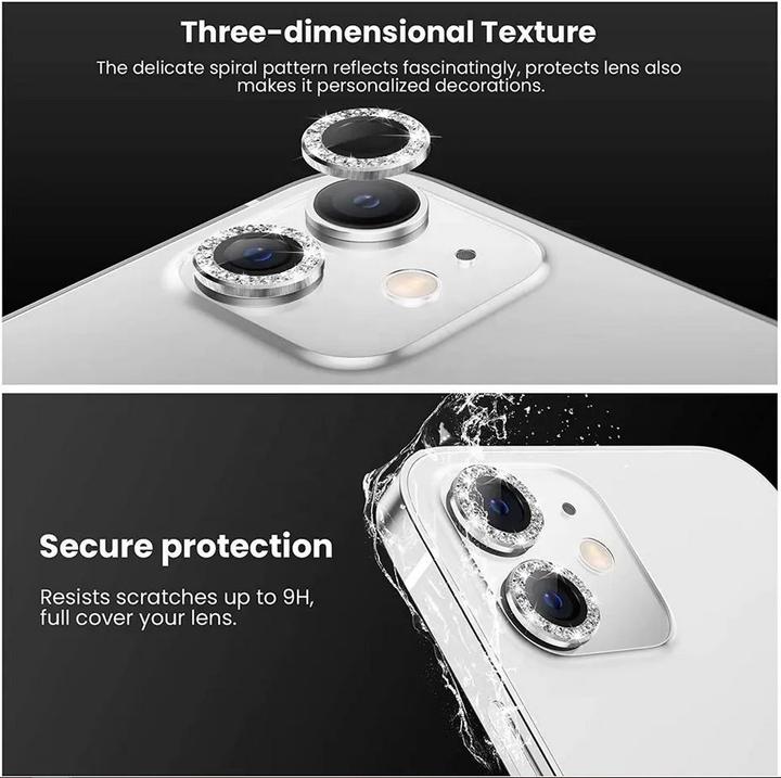 Produktbild PhoneLook /13 Mini Schutzringe für Kamera Linsen mit Glitzernden Diamanten (1 Stück, Apple iPhone 13)