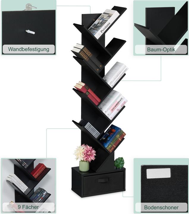 Produktbild Relaxdays Bücherregal (38 x 22 x 146 cm)
