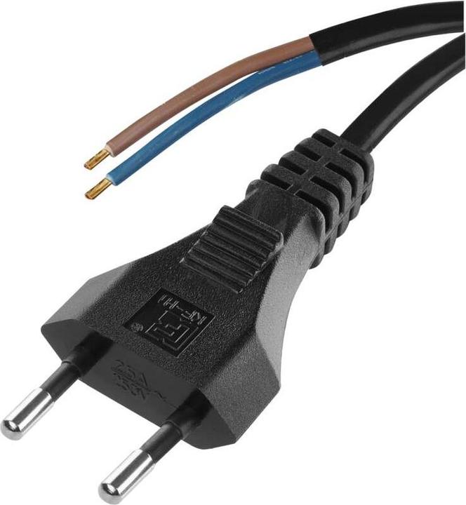 Produktbild Emos Netzkabel PVC 2x 0,75mm2, 5m, schwarz (5 m)