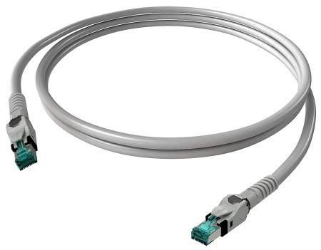 Produktbild Zellner group EasyLan VarioBoot Patchkabel Cat.6A (ISO/IEC), PUR, winkelbar, S/FTP, grau, 1,0 m (S/FTP, CAT6a, 1 m)