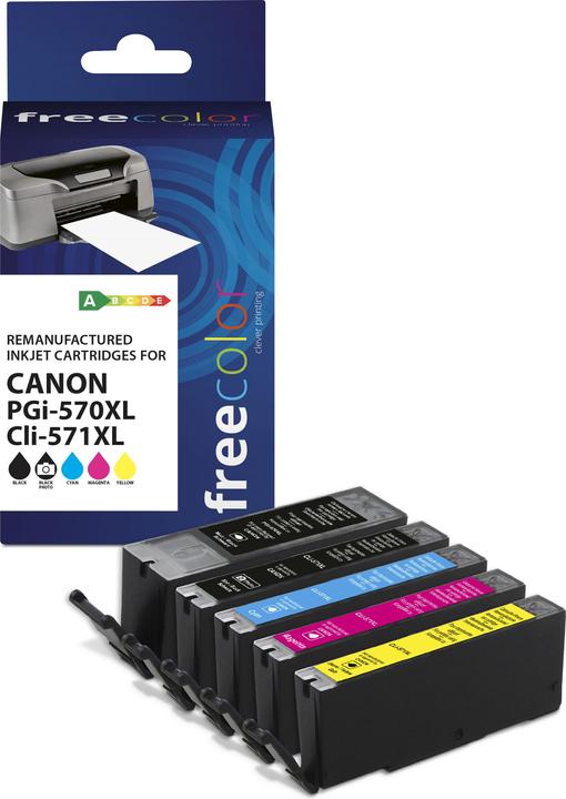 Produktbild Freecolor Patrone Canon PGI-570XL black + CLI-571XL BK/C/M/Y remanufactured