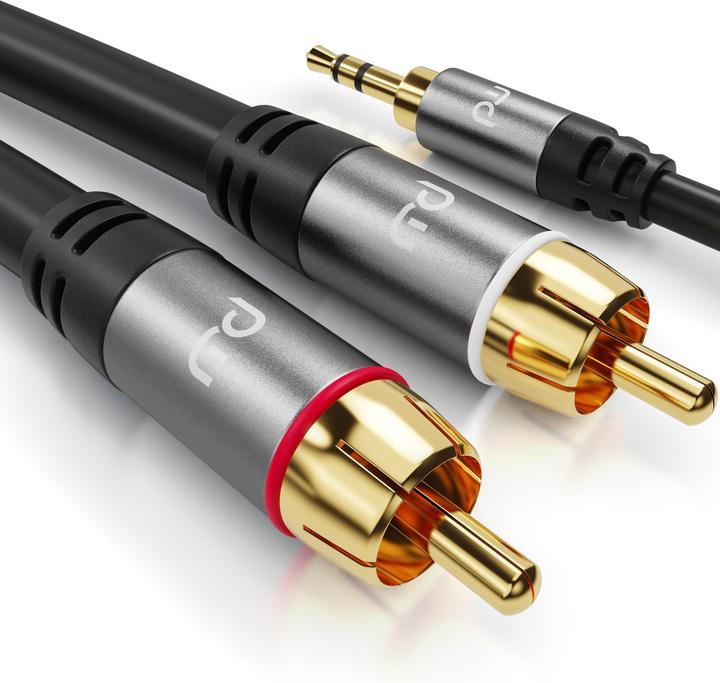 Actual product image Primewire Audio cable / 3.5mm jack to 2x RCA (7.50 m, 3.5mm jack (AUX), Cinch)
