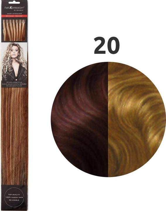 Immagine prodotto Balmain Capelli CapelliXpressions Capelli Umani (20 Castano chiaro-Biondo chiaro, 50 cm)