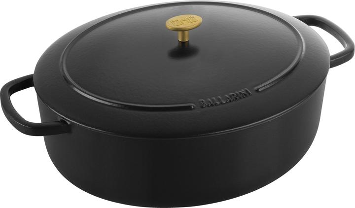 Image du produit Ballarini Cocotte BELLAMONTE 37 cm ovale 9,5 litres en fonte noire (37 cm, Cocotte + faitout, Fonte)