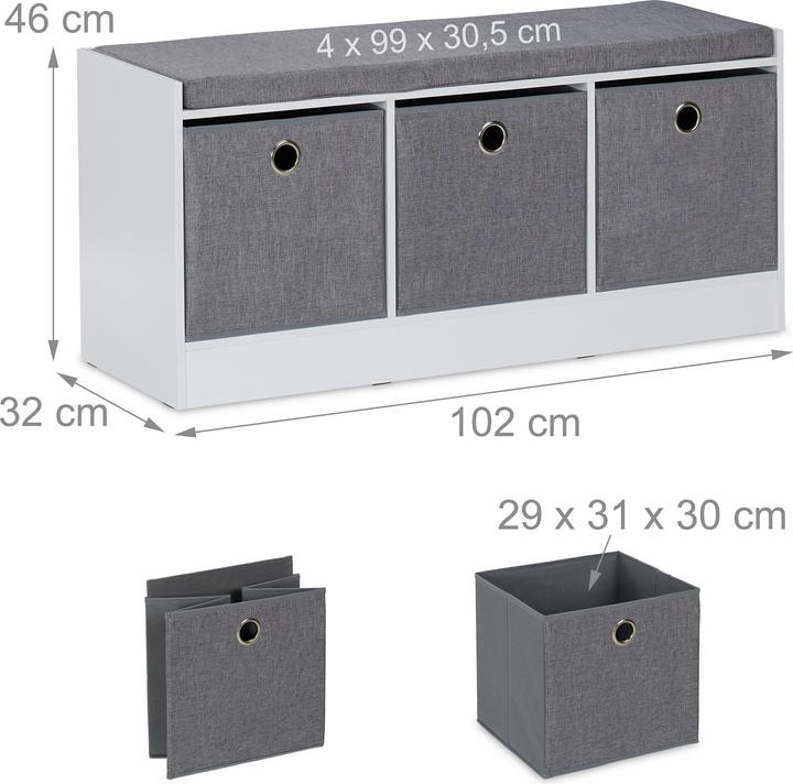 Produktbild Relaxdays Sitzbank (102 cm)