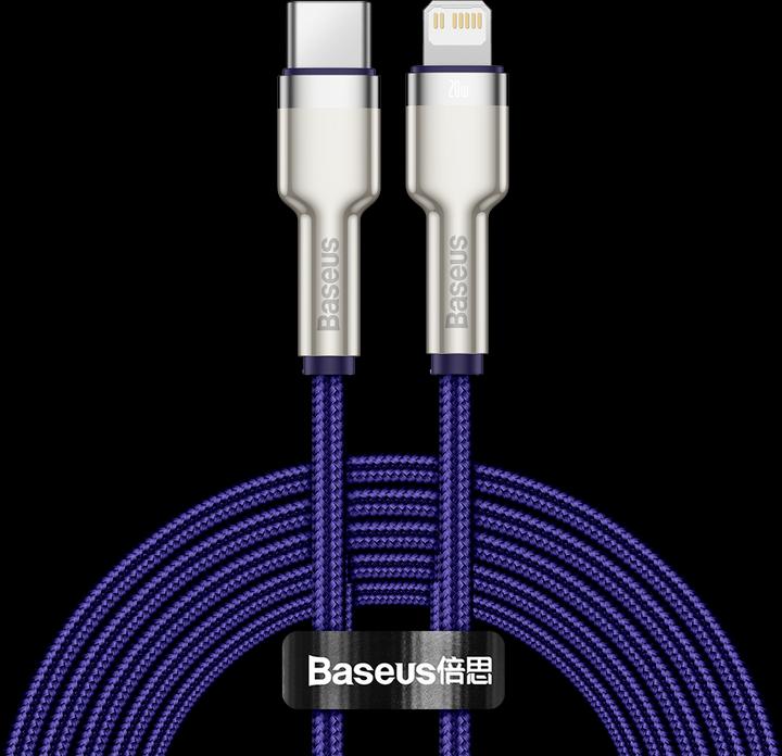 Actual product image Baseus Cafule Series USB-C cable for Lightning, 20W, 2m (purple) (2 m, USB 2.0)