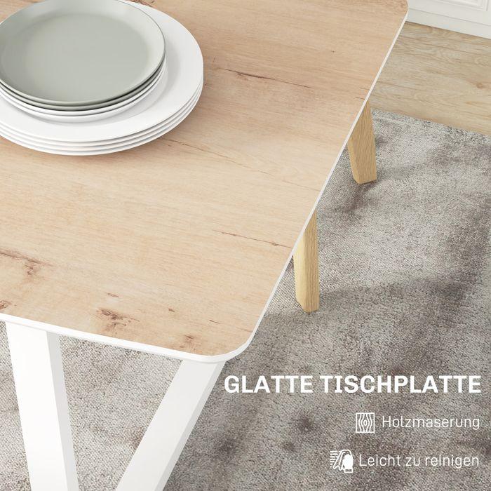 Produktbild Swisshandel24 Esstisch Ausziehbar Küchentisch für 4-6 Personen, für Esszimmer, Eiche (120 x 80 x 76 cm)