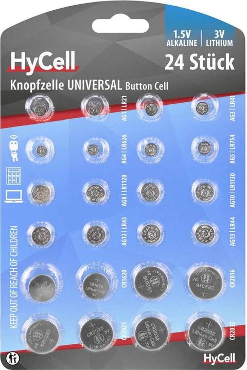 Productafbeelding HyCell Alkaline Lithium Set (24 Pcs., LR44)
