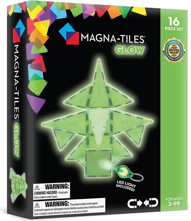Actual product image Magna-Tiles Glow in the Dark Set (16 pieces)