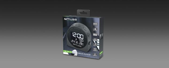 Produktbild Muse M-09C table clock Digital table clock Round Grey