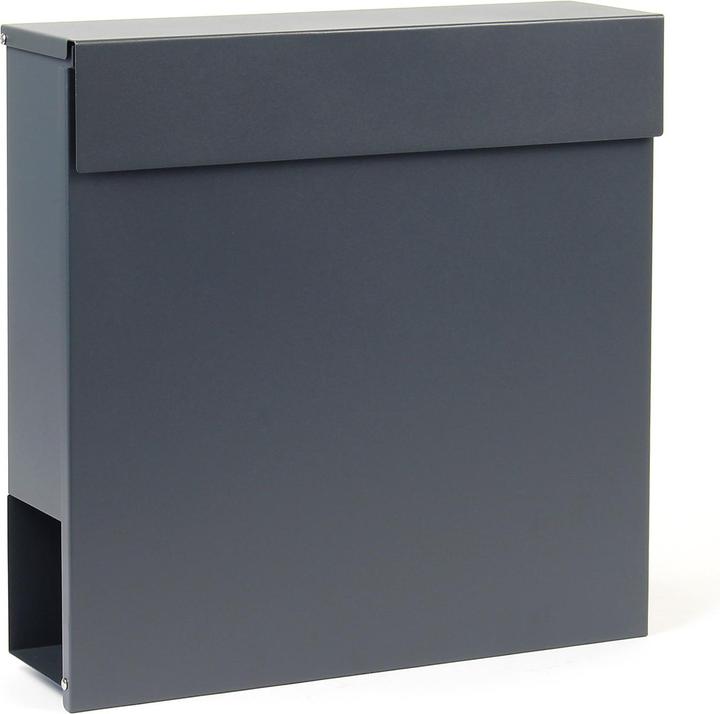 Produktbild Wiltec Briefkasten V49 Anthrazit 370x105x370mm Schloss Zeitung pulverbeschichtet