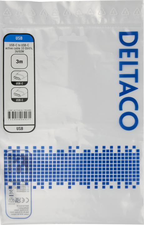 Produktbild Deltaco USBC-ACTIVE32 (3 m, USB 3.2 Gen 2)