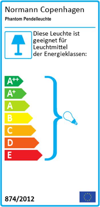 Label énergétique Normann Copenhagen Lampe suspendue Phantom (E27, 1520 lm)