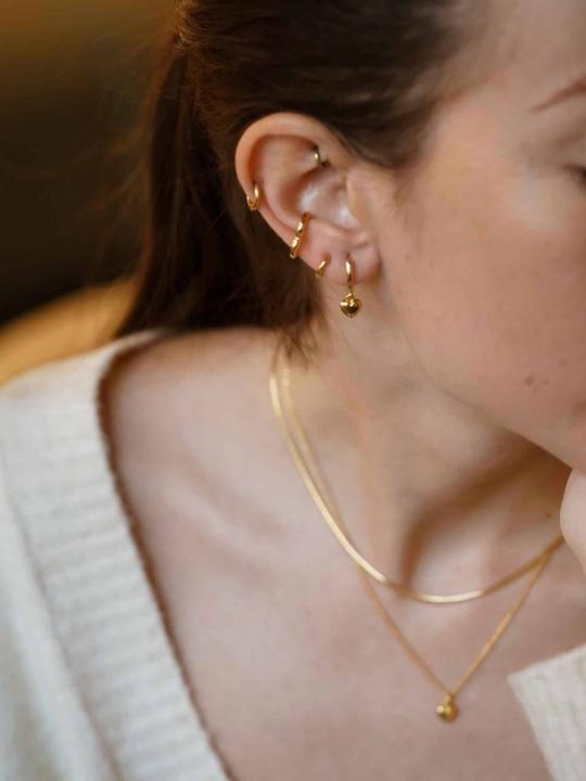 Immagine prodotto Tara Style Set di gioielli Bold Heart (impermeabile) (100% impermeabile, Acciaio inossidabile placcato oro 18k)