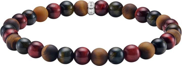 Thomas Sabo Talisman Armband mit Tigerauge Beads (19 cm, 925er Silber)