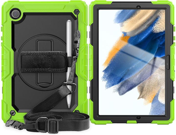 Produktbild Lobwerk 4in1 Tasche für Samsung Tab A8 X200 X206 10.5 Schutzhülle + Gestell Grün (X)