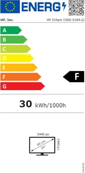Energie-Label HP 534pm Docking Display (3440 x 1440 Pixel, 34")