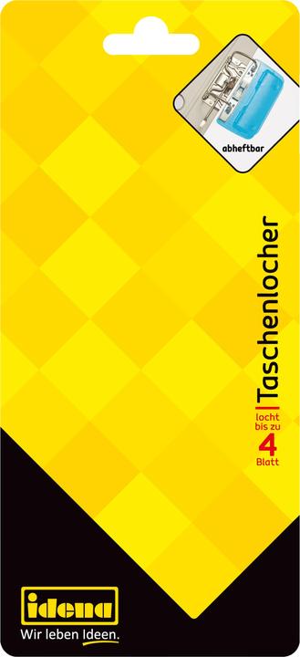 Produktbild Idena Taschenlocher blau bis 4 Blatt