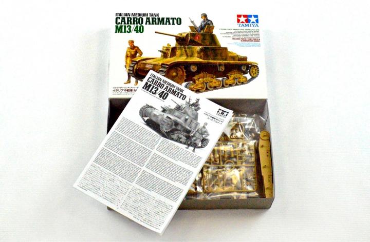 Actual product image Tamiya Italian Medium Tank Carro Armato M13/40