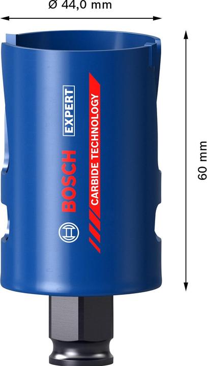 Produktbild Bosch Professional Zubehör EXPERT Construction Material Lochsäge, 44 x 60 mm (1 3, 4 Zentimeter)
