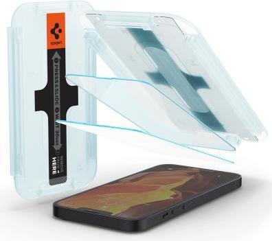 Actual product image Spigen TEMPERED GLASS.TR "EZ FIT" 2-PACK IPHONE 13 / 13 PRO ANTIBLUE (2 Piece, Apple iPhone 13, Apple iPhone 13 Pro)