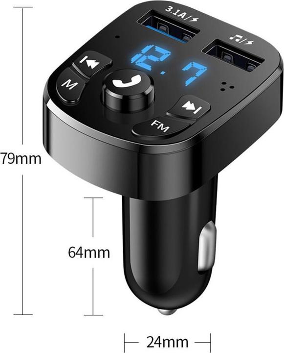 Produktbild Ueli Express Auto Bluetooth 5.0 FM Transmitter mit Freisprech Funktion