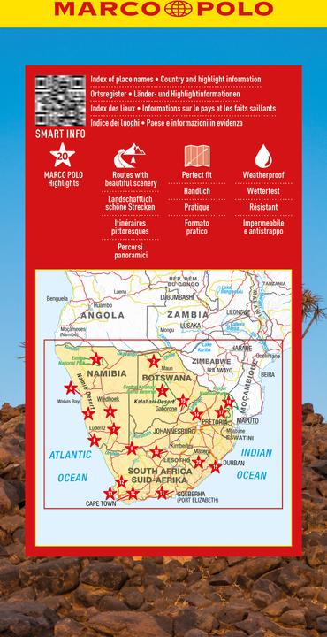 Produktbild Reisekarte Südafrika, Namibia, Botswana 1:2,4 Mio