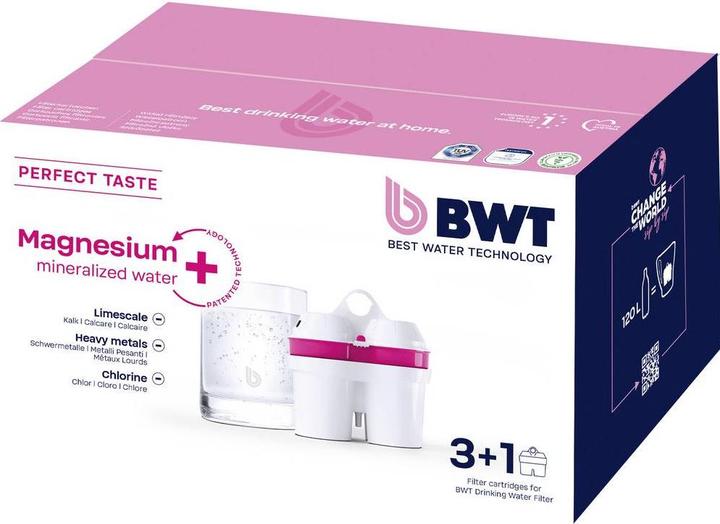 Image du produit BWT Cartouches filtrantes Eau minéralisée au magnésium 3+1 pack avantageux (4 x)