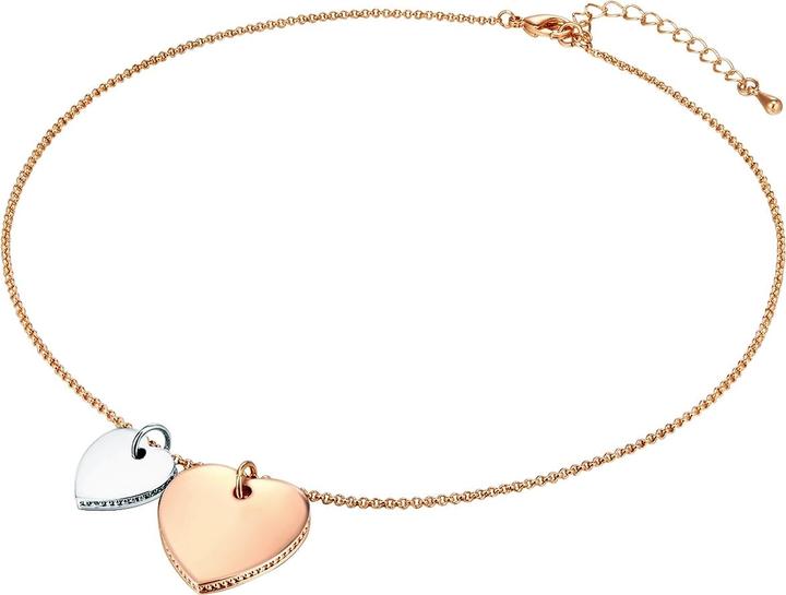 Produktbild Lulu & Jane Damen Herz Metall-Legierung roségold/silber 41,0 cm Basiskette + 6,0 cm Verlängerung - 29685 (Metall-Legierung, 41 - 46 cm)