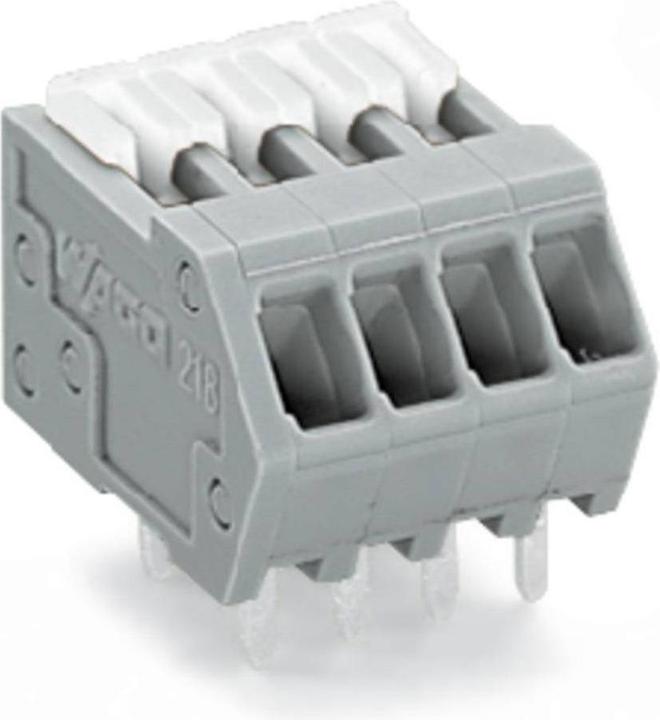 Produktbild Wago 218-124 1-Leiter-Klemmenleiste fÃ¼r Leiterplatten 0,08-0,5 qmm grau