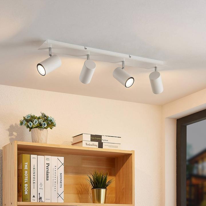 Immagine prodotto Lindby Faretto da soffitto Joffrey, 4 luci, 70 cm, bianco (GU10)