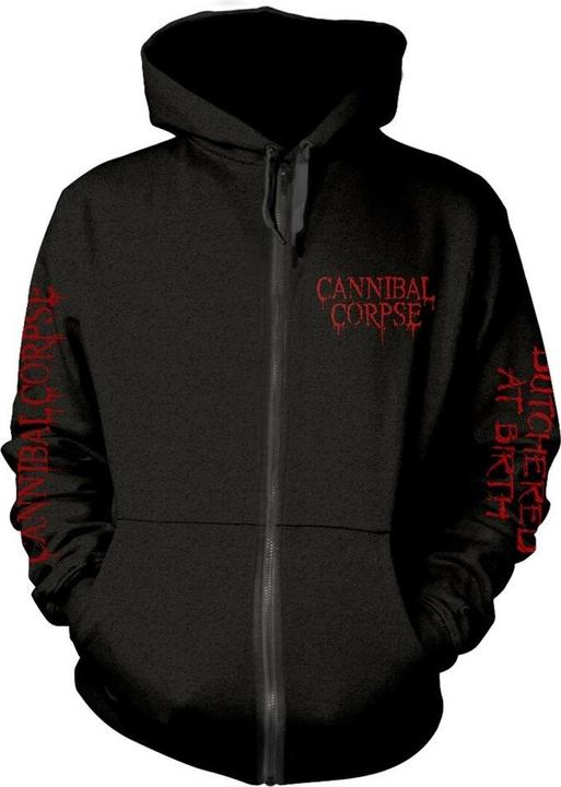Immagine prodotto Cannibal Corpse Felpa con cappuccio Butchered At Birth con zip a tutta lunghezza (L)
