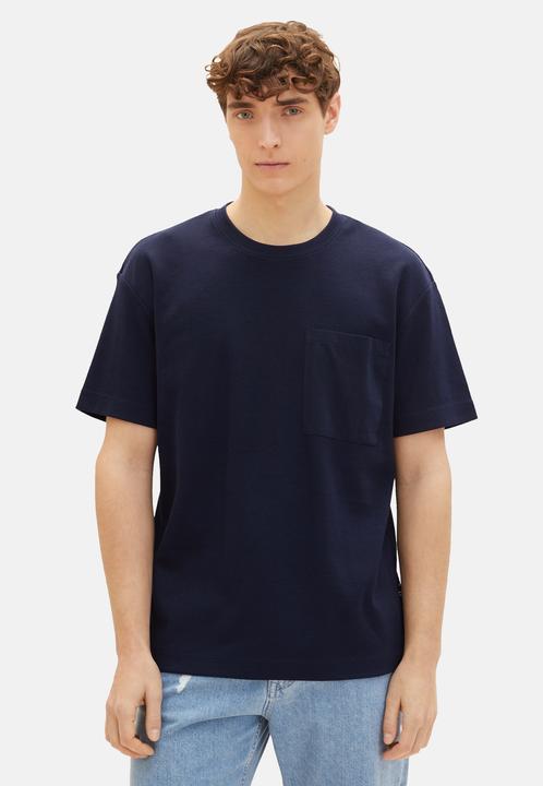Image du produit Tom Tailor T-Shirt Kurzarmshirt structured mit Brusttasche (S)