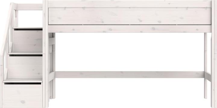 Image du produit Lifetime Kidsrooms Kidsrooms Lit mi-hauteur avec escalier et tablette roulante 128 x 257 x 102 (90 x 200 cm)