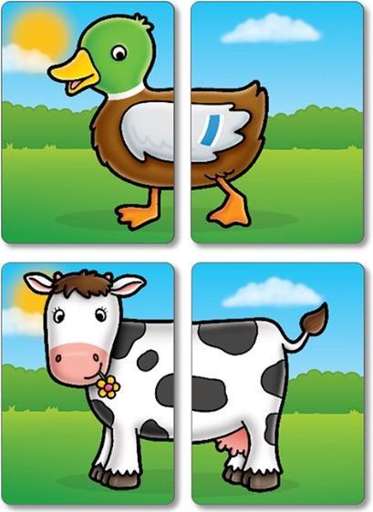 Actual product image Orchard Toys "Farmyard Heads and Tails" Ages 18+ months (12 pieces)