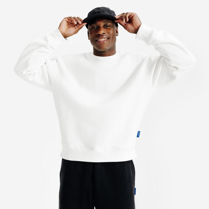 Actual product image Decathlon Sweatshirt Herren Oversized Rundhals - weiss (XL)
