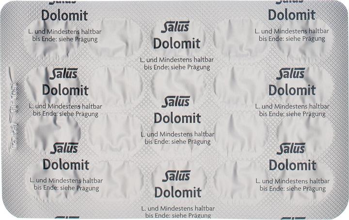 Nutritional values and ingredients Salus Dolomite Magnesium Calcium Vitamin D3 Tabl (120 Piece, Pills, 113 g)