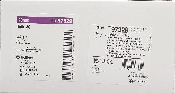 Actual product image Hollister Incorporated InView Condom Urinal 29mm Extra (30 pcs.)
