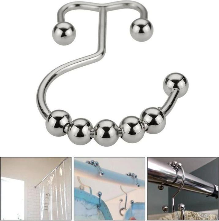 Immagine prodotto JTI Ganci per tende da doccia - acciaio inox - 12 pezzi