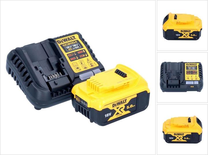 DeWalt DCB 1104 P1 Akku Starter Set 12 V / 18 V 1x Akku 5,0 Ah + DCB 1104 Ladegerät (18 V)