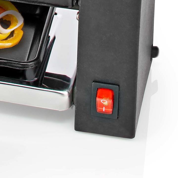 Actual product image Nedis Gourmet/Raclette Grill 2 Persons Spatula Non stick coating Rectangle