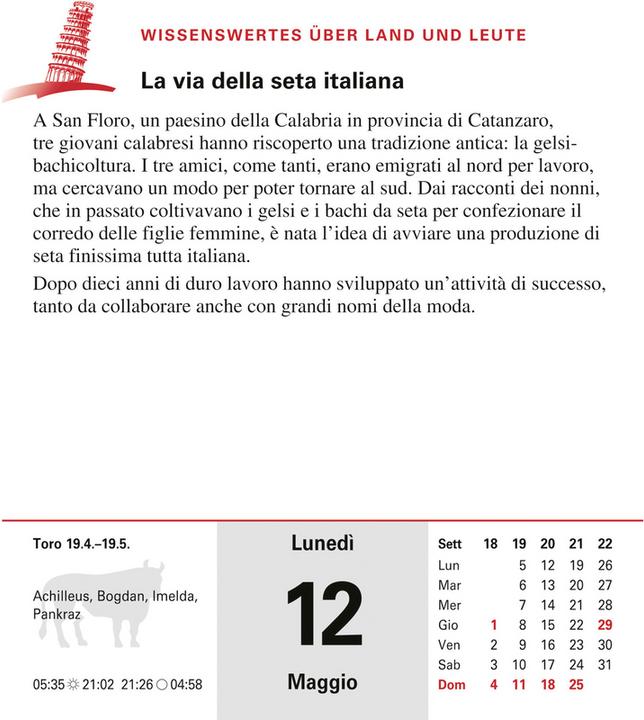Produktbild Harenberg Stillo:Italienisch Sprachkalender 2025 (12.5 x 16 cm, Deutsch)