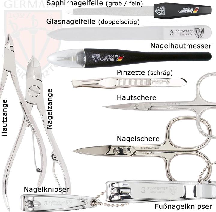 Immagine prodotto Drei Schwerter 10-teiliges Spezia Maniküre Set
