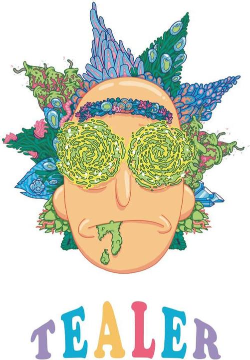 Actual product image Tealer t-shirt rick & morty trippy (XS)