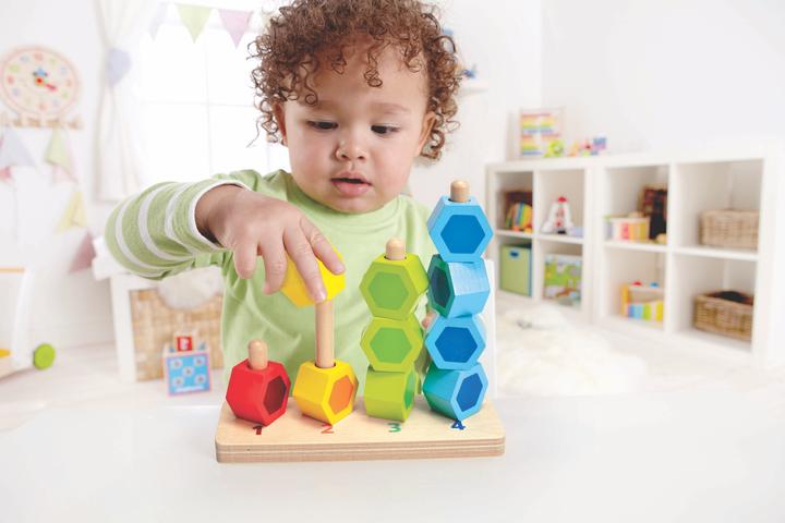 Actual product image Hape Counting and plugging game