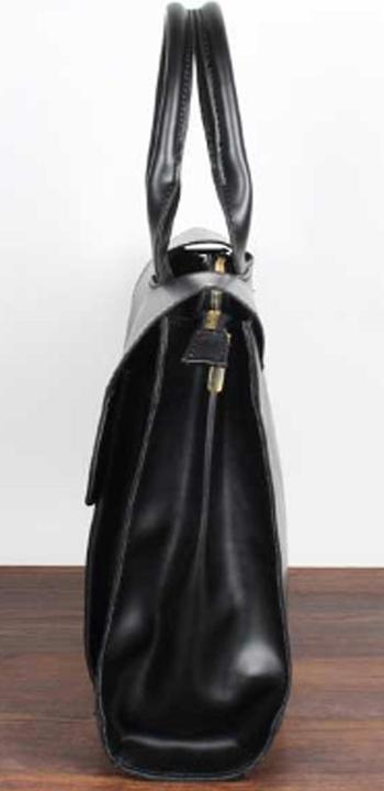 Image du produit Only-Bags.Store Sacoche en cuir vegan pour ordinateur portable, Serviette noire, Sacoche noire pour ordinateur