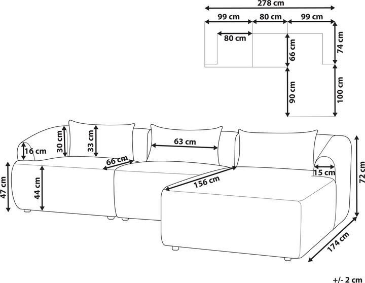 Actual product image Beliani Svansele (Corner sofa)